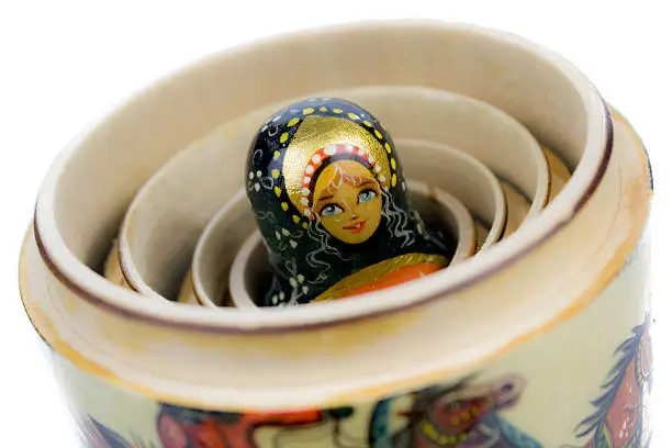 Photo of Matryoshka - Russian nesting doll on white