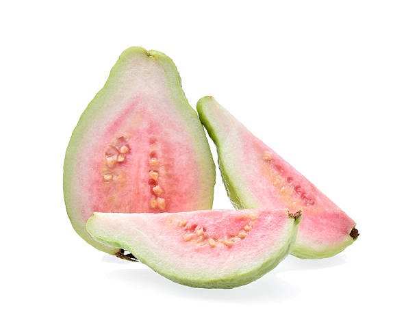 istock pink guava isolated on white background 621912308
