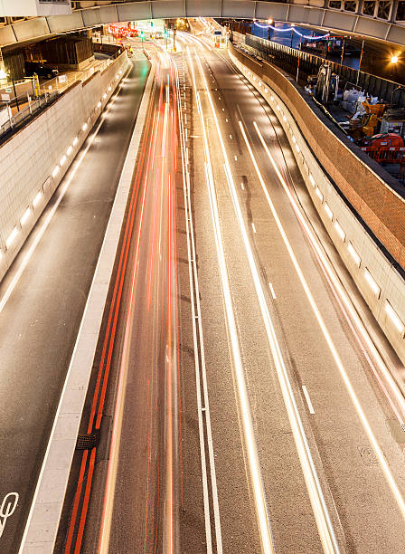 istock Long shutter speed street view London 621914304