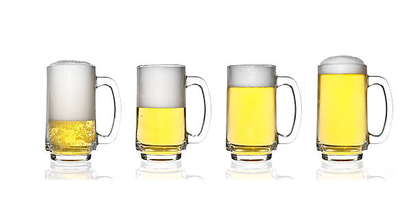 istock front view frosty lager light beer and white bubbles four 621916966