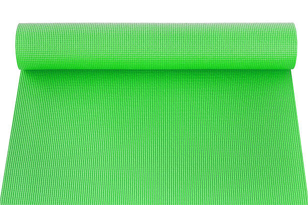 istock green yoga mat isolated on white 621921388