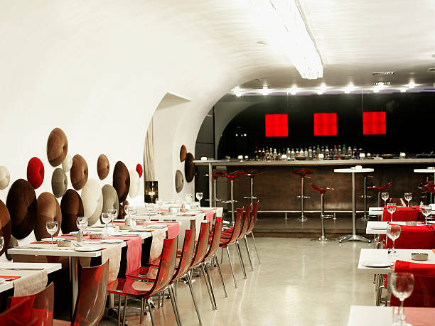 Empty Restaurant,nighttime