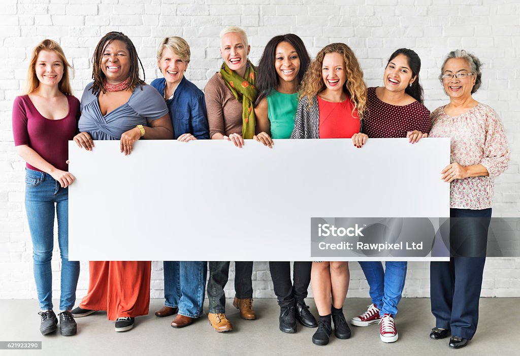 Girls Friendship Togetherness Copy Space Banner Concept Women Stock Photo