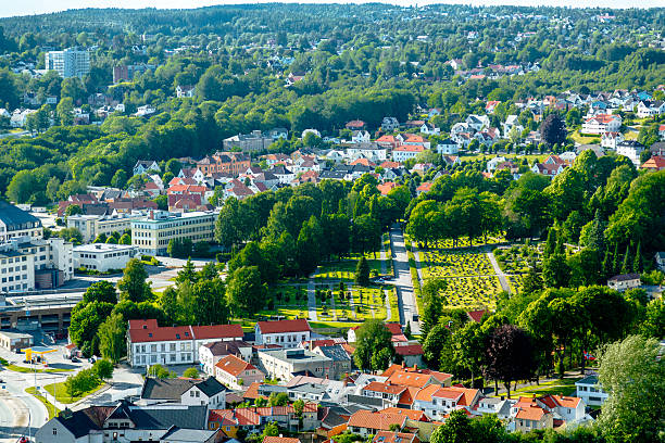 Aerial View over Halden, Southern Norway Aerial View over Halden, Southern Norway halden norway photos stock pictures, royalty-free photos & images