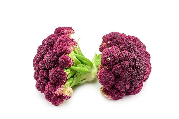 istock Purple cauliflower isolated on white 621925748
