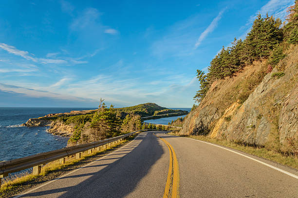 Cabot Trail Scenic view Cabot Trail Scenic view (Cape Breton, Nova Scotia, Canada) cabot trail stock pictures, royalty-free photos & images