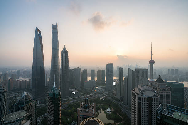 Shanghai Skyline with sunshine