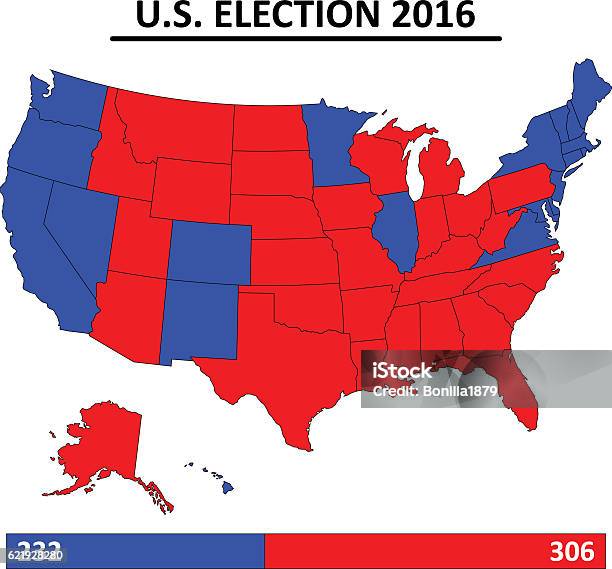 2016 Main Map Usa Election 2016 Map Vector Stok Vektör Sanatı & ABD‘nin Daha Fazla ...