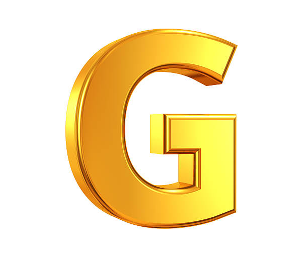 Gold Letter G 3D rendering of Letter G made of gold isolated on white background. gold g stock pictures, royalty-free photos & images