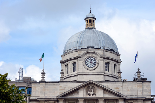 The Dail Government Building in Dublin, Ireland.