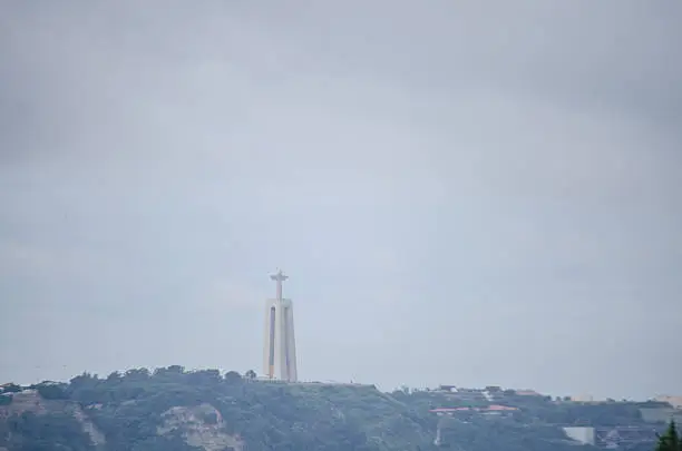 Christ the King (Almada) monument seen from the distance.