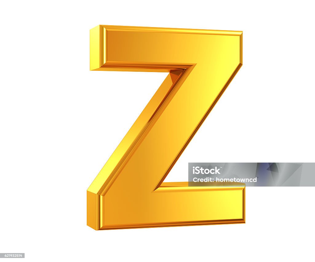 Gold Letter Z Stock Photo - Download Image Now - Letter Z ...
