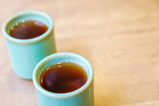 istock Two cup of Japanese tea 621933422