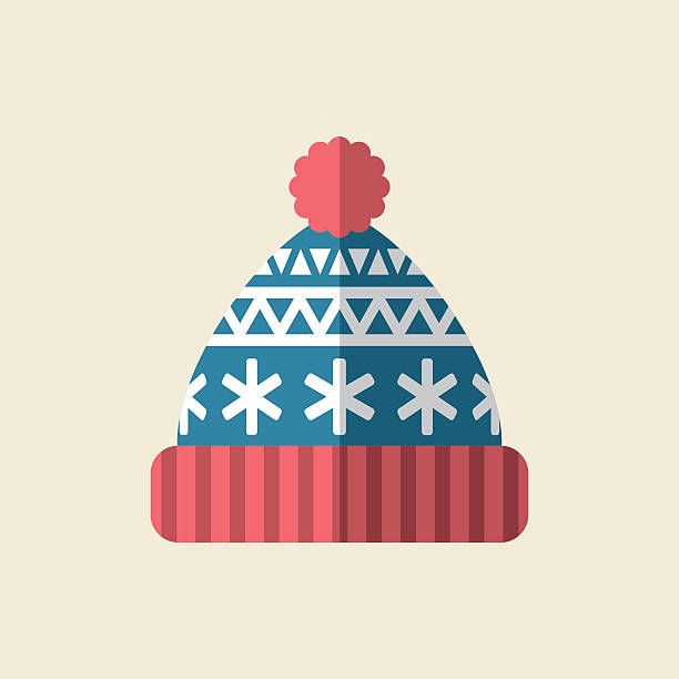 illustrazioni stock, clip art, cartoni animati e icone di tendenza di icona del cappello invernale - knit hat