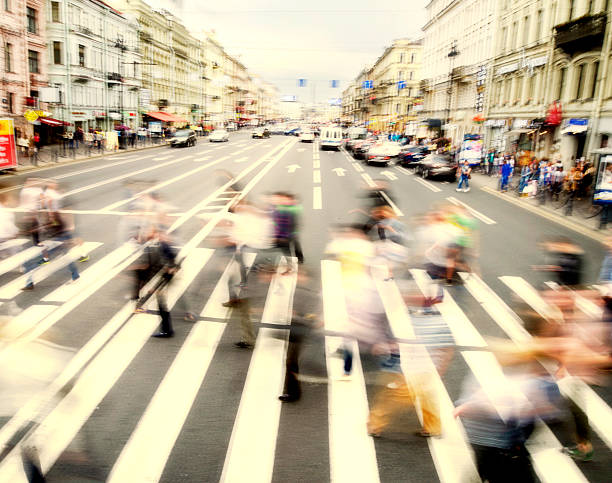 istock Blurred People on Nevsky Prospekt, St Petersburg 621937794
