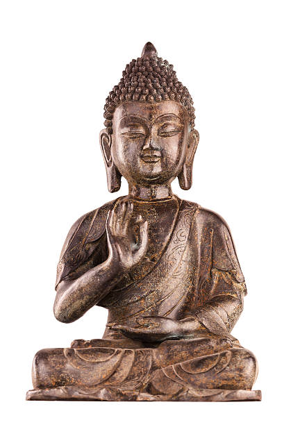 istock Buddha Shakyamuni's figure in vitarka mudra. 621938476
