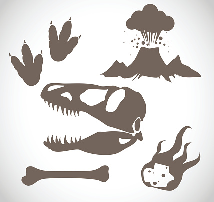 Dinosaur icon set  - vector illustration isolated on white background
