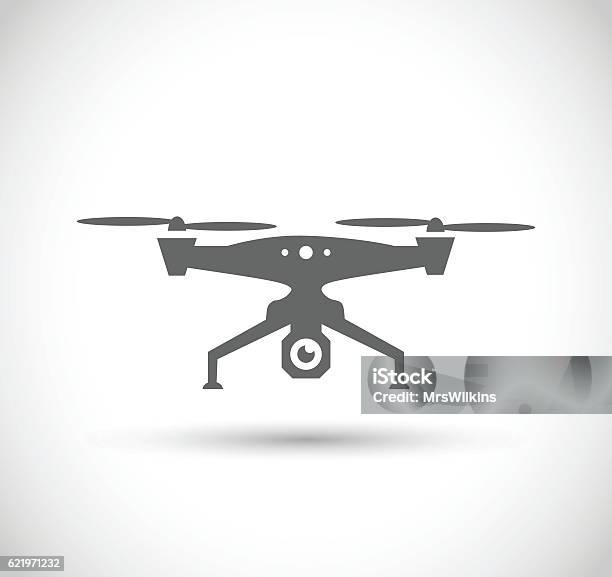 Drone Icon Vector Illustration Stock Illustration - Download Image Now - Drone, Aerial View, Air Vehicle
