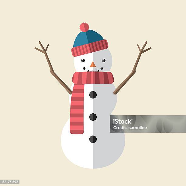 Snowman Icon Stock Illustration - Download Image Now - Snowman, Vector, Scarf