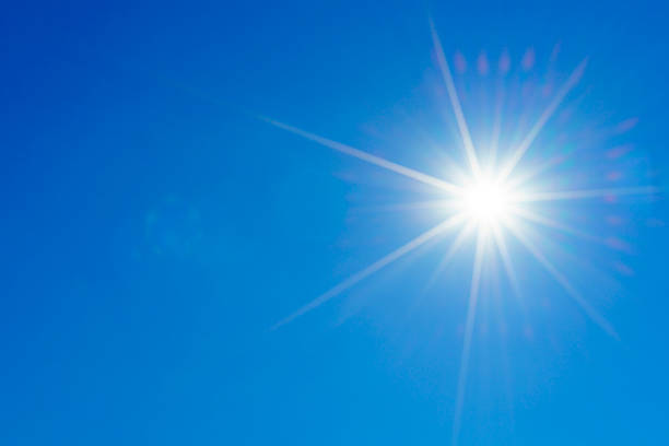 istock Clear blue sky and solar flare 621981006