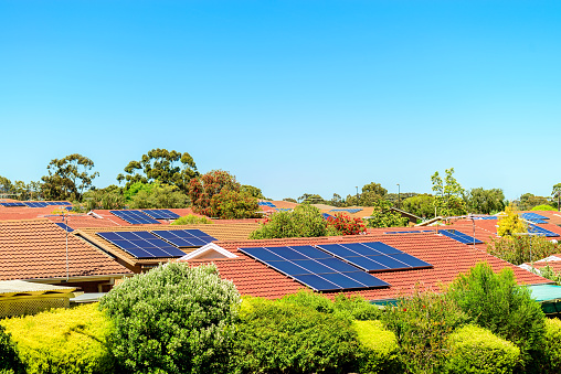 Solar panels installed on the roof in South Australia
