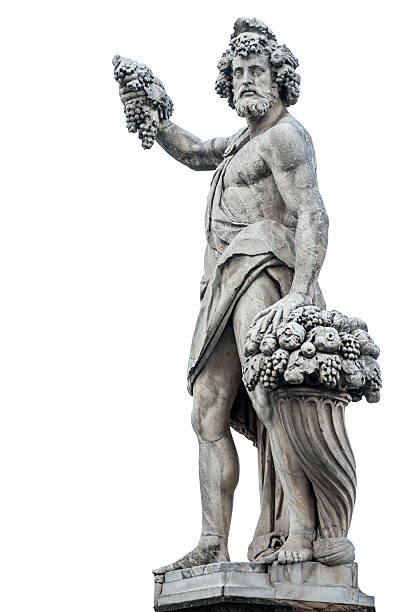 istock Ancient gods with grapes and horn of plenty 621990798
