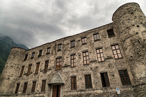 Chiavenna, Italy - June 29, 2016: Chiavenna (Sondrio, Lombardy, Italy): the historic castle