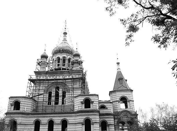 ancient and modern religious buildings of Christian churches photos micro-stock