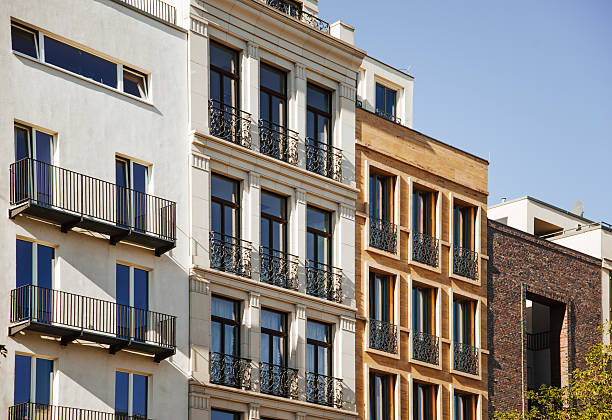 istock Modern residential buildings 621993424