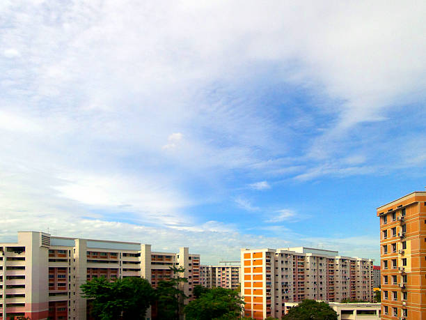 urbanización en singapur - tampines fotografías e imágenes de stock