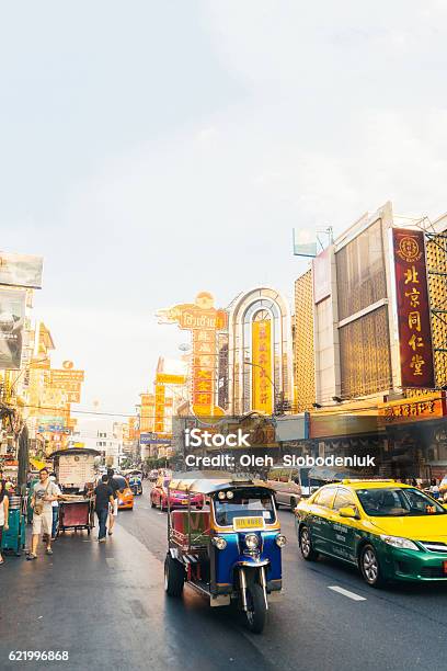 Chinatown Bangkok Stock Photo - Download Image Now - Bangkok, Jinrikisha, Chinatown