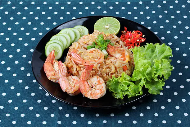 Photo of Fried rice with shrimp call Khao Pad Kong in Thai