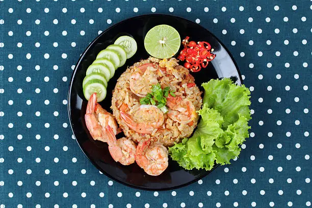Photo of Fried rice with shrimp call Khao Pad Kong in Thai