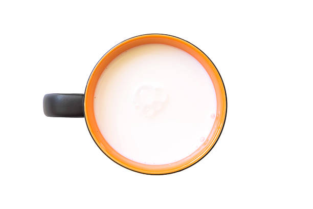 milk Orange and white in simple glass.