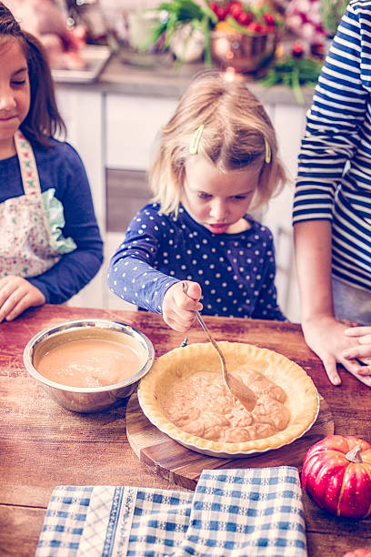 Preparing Homemade Pumpking Pie for the Holidays
