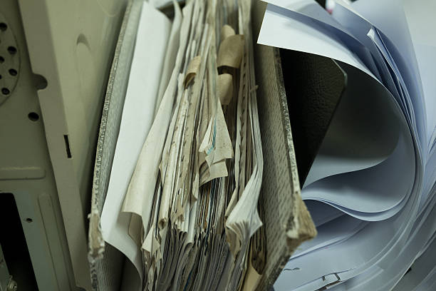 istock Close up very old and dirty paper document folder 622003160