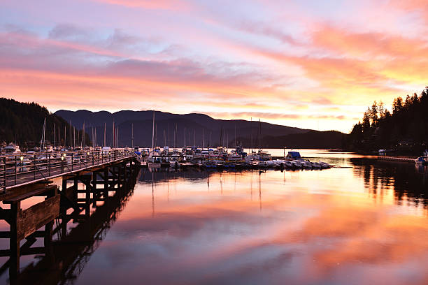 Deep Cove amazing sunrise, North Vancouver, British Columbia