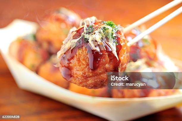 Takoyaki Stock Photo - Download Image Now - Takoyaki, Osaka Prefecture, Japanese Culture
