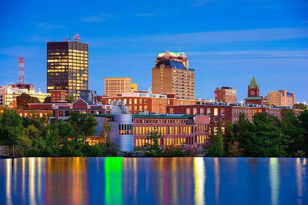 cidade de manchester, new hampshire - new hampshire - fotografias e filmes do acervo