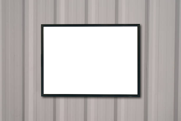 istock Mock up blank poster picture frame on wood wall. 622005660