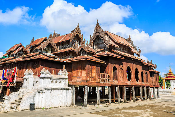istock Old Teak Wood Shwe Yan Pyay Monastery 622008836