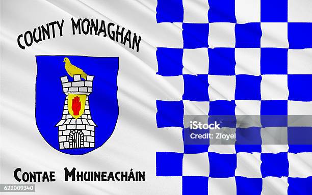 Flag Of County Monaghan Is A County In Ireland Stock Photo - Download Image Now - Backgrounds, County Donegal, County Fermanagh