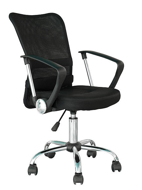 black office chair isolated on white