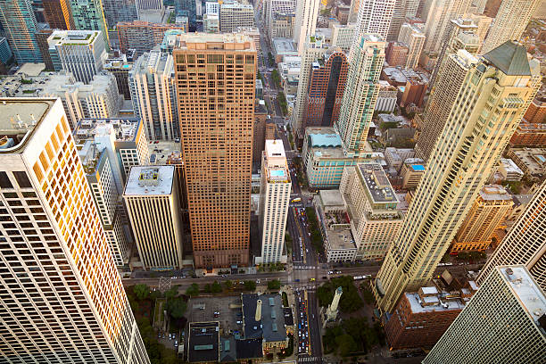 istock Chicago skyscrapers aerial view 622011616