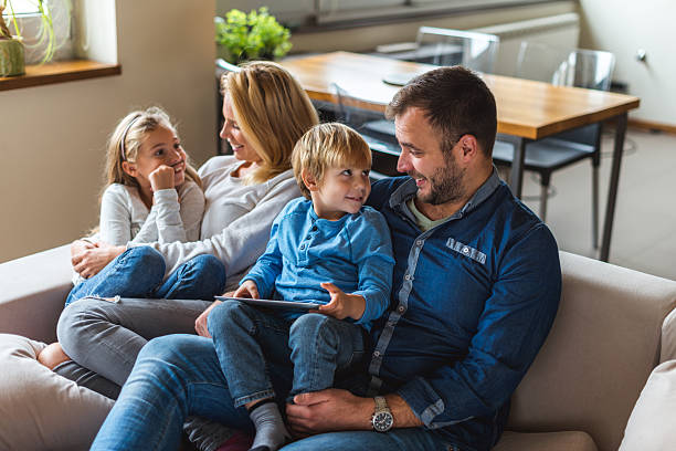 istock Family movie time 622012174