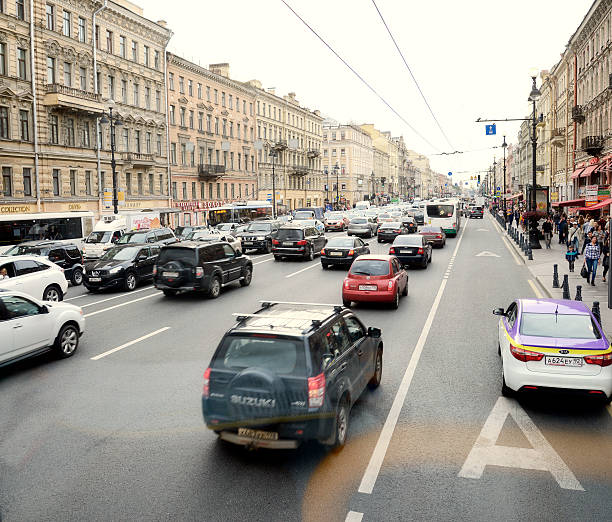 istock Traffic on Nevsky Prospekt, St Petersburg 622013356