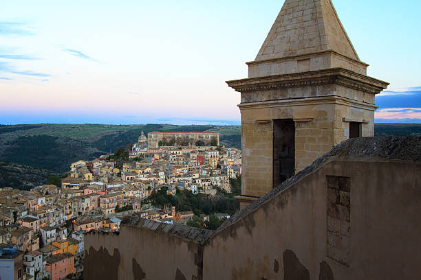 istock Ragusa Ibla, Sicily: Panorama at Dusk, Pretty Blue-Purple Sky 622016302