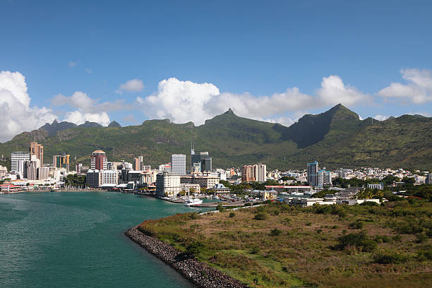 istock City between sea and mountains. Port Louis, Mauritius 622016390