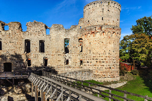 istock Old castle ruins in Cesis town, Latvia 622016502