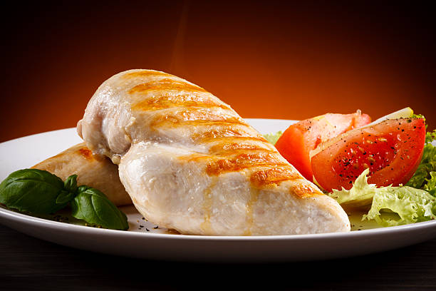 istock Roast chicken fillets and vegetables 622017114
